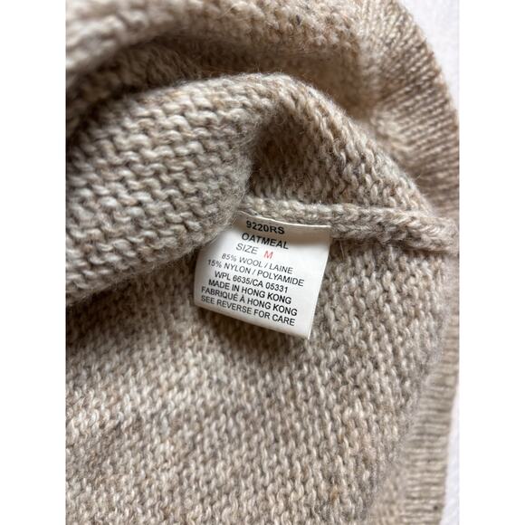 Vtg 70s Streetwear Mens Woolrich Wool Knit Sweater Oatmeal Brown USA - Picture 6 of 7